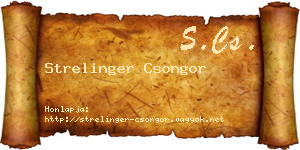 Strelinger Csongor névjegykártya